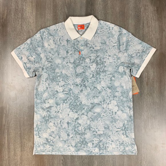 nike golf polo floral